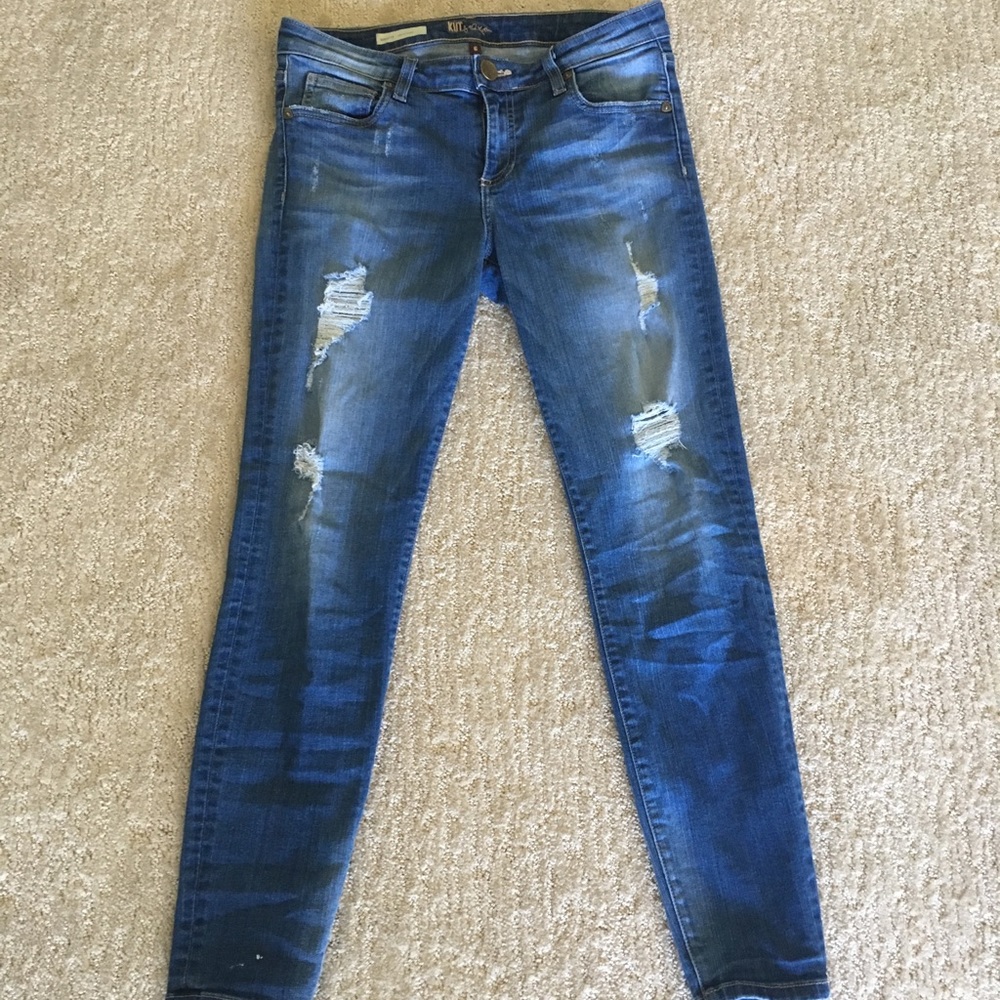 Kut Skinny Distressed Skinny Jeans